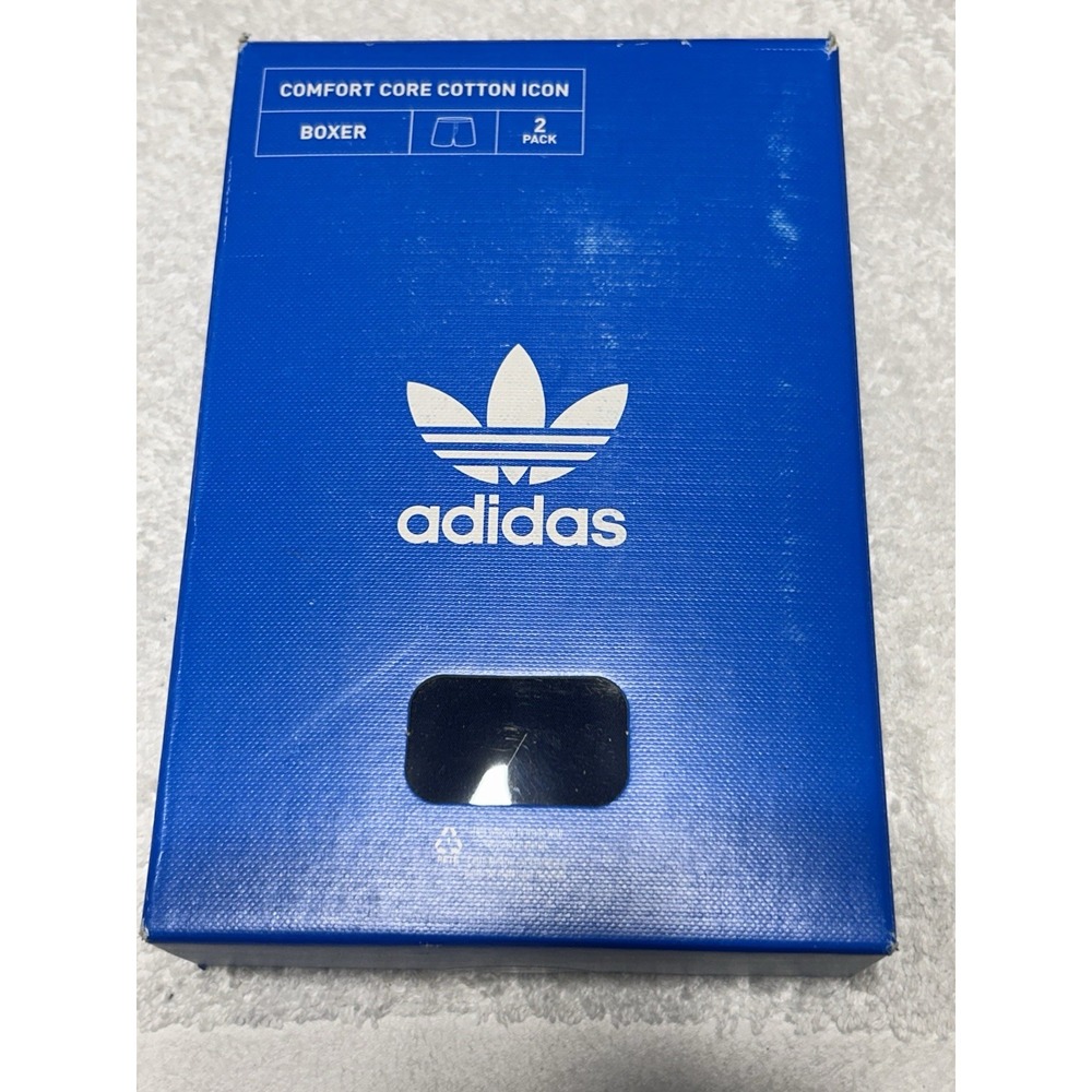 Adidas Comfort Core Cotton Icon 2Pack Boxer Size Large MSRP $42